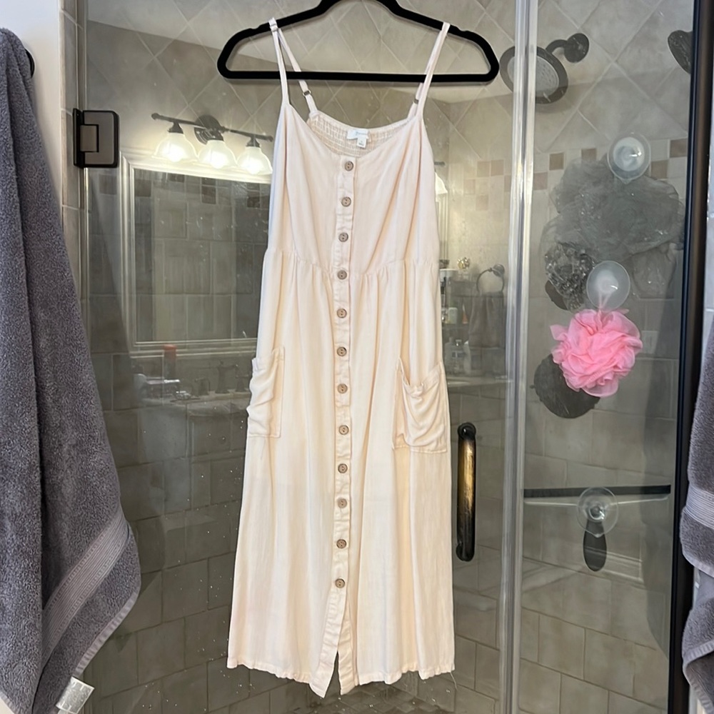 Cream midi dress